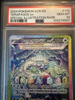 Pokemon Terapagos ex 170/142 Stellar Crown Special Illustration Rare PSA 10 Hol… - Image 3