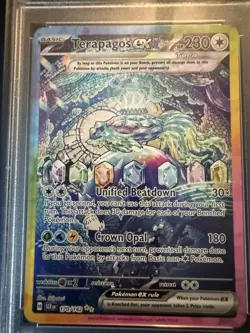 Pokemon Terapagos ex 170/142 Stellar Crown Special Illustration Rare PSA 10 Hol… - Image 4