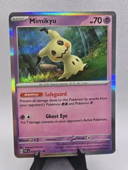 Pokemon TCG Mimikyu 037/091 Paldean Fates Holo Rare NM - Image 1