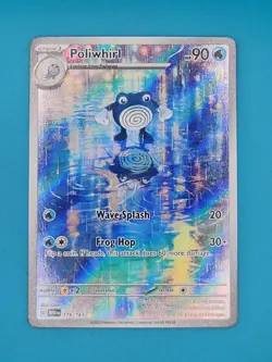 Poliwhirl 176/165 Scarlet & Violet 151 Illustration Rare Holo Pokemon TCG EN - Image 1