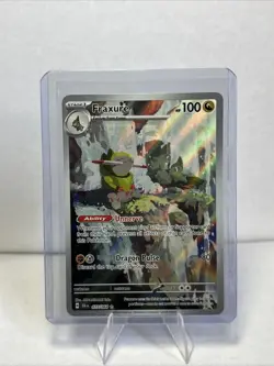 Pokemon TCG Fraxure Holo Illustration Rare SV: Shrouded Fable 077/064 - Image 1