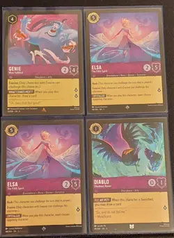 Lorcana 4 Card Lot - Read Description - Image 1