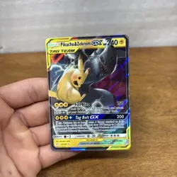 Pokemon Pikachu & Zekrom GX 33/181 SM-Team Up Ultra Rare Holo Tag Team GX NM - Image 1