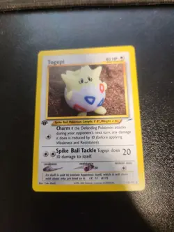 Togepi 56/105 Uncommon Neo Destiny Pokemon 1st Edition LP - Image 1