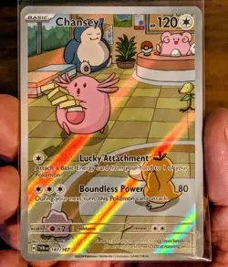 2024 Pokemon Chansey 187/167 Sv06 Holo Illustration Rare IR Full Art Gold Star - Image 2