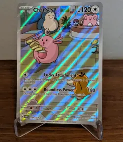 2024 Pokemon Chansey 187/167 Sv06 Holo Illustration Rare IR Full Art Gold Star - Image 3