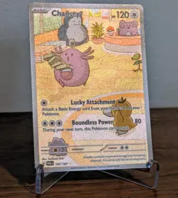 2024 Pokemon Chansey 187/167 Sv06 Holo Illustration Rare IR Full Art Gold Star - Image 4