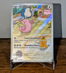 2024 Pokemon Chansey 187/167 Sv06 Holo Illustration Rare IR Full Art Gold Star - Image 5