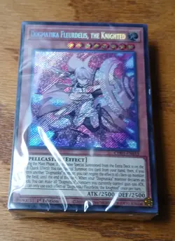 Yu-Gi-Oh Dogmatika Fleurdelis,the Knighted 1st Ed. Chronicles Secret Rare Sealed - Image 1