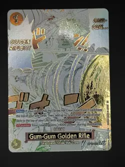 Gum-Gum Golden Rifle OP15-116 Manga Event Alternate Art One Piece Card English - Image 1