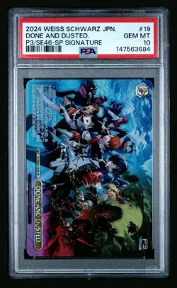 Persona 3 Weiss Schwarz Done And Dusted P3/SE46 SP Signature PSA 10 JP - Image 1