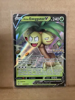 Alolan Exeggutor V SWSH225 Black Star Promo Pokemon GO Card - Image 1