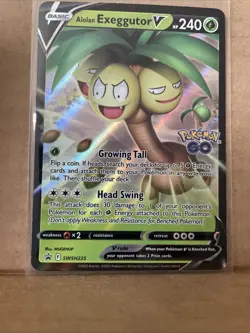 Alolan Exeggutor V SWSH225 Black Star Promo Pokemon GO Card - Image 3