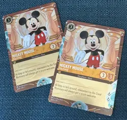 2 RARE 2025 DVC Member Cruise Disney Lorcana Mickey Mouse True Friend Promo Card - Image 1