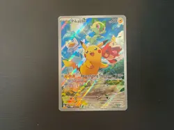 Pokemon Card TCG - Pikachu 027 Scarlet & Violet Black Star Promo Near Mint - Image 1