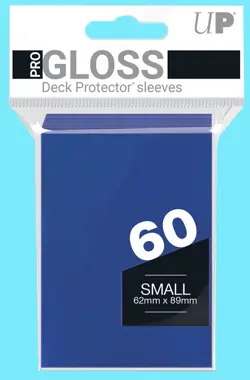 60 Ultra Pro GLOSS BLUE DECK PROTECTOR Small Game Card Sleeves Yugioh Vanguard - Image 1