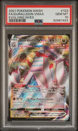 PSA 10 - Pokemon Card - Evolving Skies 123/203 - DURALUDON VMAX (holo) GEM MINT - Image 1