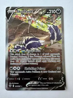 Skunk Tank V 181/195 Alt Art Silver Tempest Pokemon Trading Card - Image 1