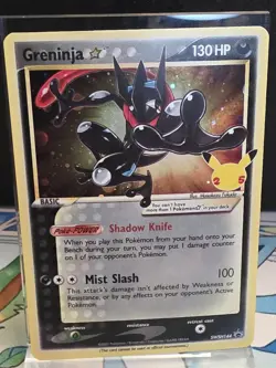 Greninja Gold Star Celebrations SWSH144 Classic Collection Pokemon Card - Image 1