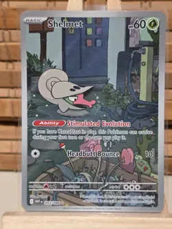 Shelmet 93/86 Illustration Rare Full Art Holo White Flare Pokemon TCG Card NM - Image 1