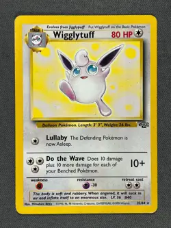 Wigglytuff 32/64 Base Set Series Jungle RARE 1999 Basic Pokemon TCG Card WOTC LP - Image 1