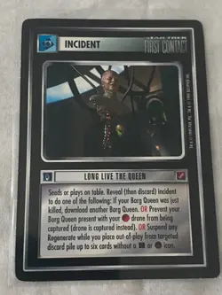 Star Trek CCG 1E BoG LONG LIVE THE QUEEN Rare Card NEVER PLAYED - Image 1