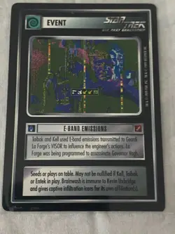 Star Trek CCG 1E BoG E-BAND EMISSIONS Rare Card NEVER PLAYED - Image 1