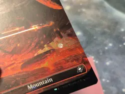L 0370 Mountain GALAXY FOIL BORDERLESS Full Art Land Edge of Eternities MTG Card - Image 2