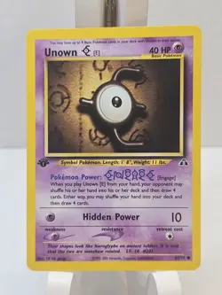 Pokemon TCG Unown E 67/75 Neo Discovery 1st Ed - Image 1