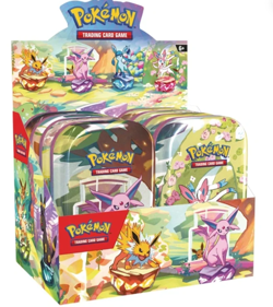 Pokemon TCG:Prismatic Evolutions Mini Tins x8 Full Set Display Case New & Sealed - Image 1