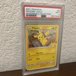 2021 Pokemon McDonald’s Collection #25 Pikachu Holo 25th Anniv PSA 9 - Image 3