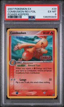 2007 POKEMON EX POWER KEEPERS #29 COMBUSKEN-REVERSE FOIL PSA 6 - Image 1