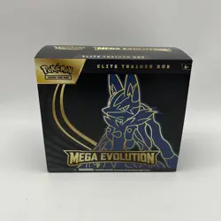 OPENED - NO PACKS OR PROMO Pokemon Mega Evolution Elite Trainer Box Lucario - Image 3