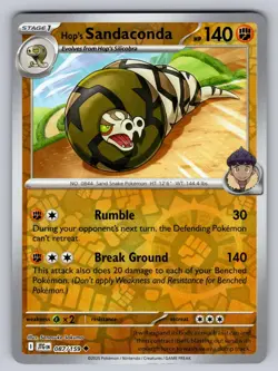 Hop's Sandaconda 087/159 Uncommon Journey Together Pokemon Reverse Holo LP - Image 1