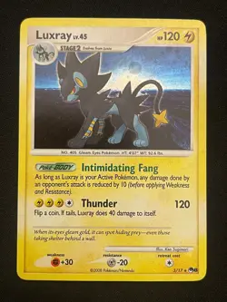 Pokemon Luxray Rare POP Series 8 003/017 NM - Image 1
