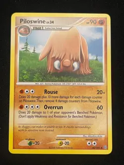 Pokemon Piloswine Uncommon Stormfront 46/100 NM - Image 1