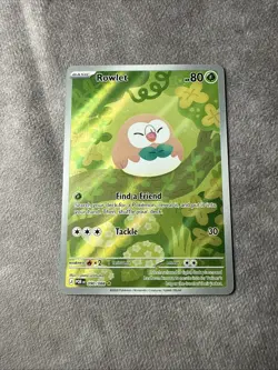 Pokemon Rowlet Illustration Rare Full Art Near Mint Perfect Order 090/088 - Image 1