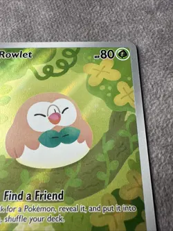 Pokemon Rowlet Illustration Rare Full Art Near Mint Perfect Order 090/088 - Image 3