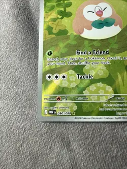 Pokemon Rowlet Illustration Rare Full Art Near Mint Perfect Order 090/088 - Image 5