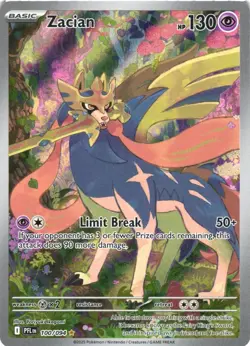 ZACIAN 100/094 ILLUSTRATION RARE PHANTASMAL FLAMES POKEMON NEAR MINT - Image 2