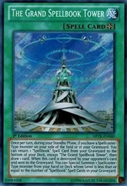 *** THE GRAND SPELLBOOK TOWER *** SECRET RARE 1ST EDITION ABYR-EN060 YUGIOH! - Image 1