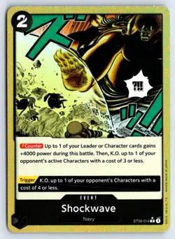 Shockwave (Textured Foil) ST06-014 One Piece Premium Booster -The Best- Foil NM - Image 1