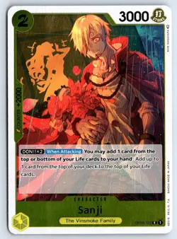 Sanji OP03-102 One Piece Pillars of Strength Foil Rare Near Mint - Image 1