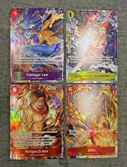 One Piece Illustration Box Vol 5 And 6 Promo Cards Ace Sabo Law Rosinante CCG NM - Image 1