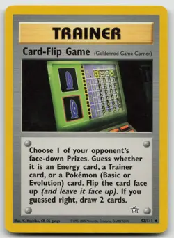 Card-Flip Game 92/111 Uncommon Neo Genesis Pokemon Unlimited Lightly Played - Image 1
