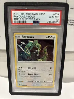 2020 Rayquaza SWSH029 Sword and Shield Promo Card PSA 10 Low pop - Image 1