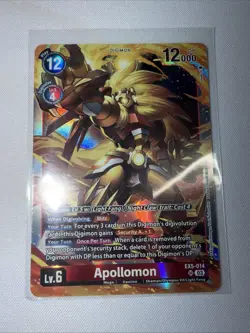 Apollomon EX5-014 SR Animal Colosseum NM Digimon Card - Image 1