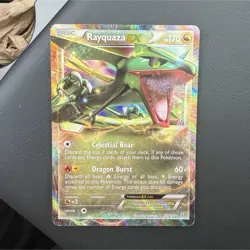 Rayquaza EX 85/124 Dragons Exalted Holo Ultra Rare 170 HP English Pokemon Card - Image 1