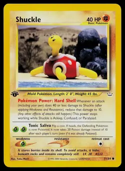 Pokemon Card - Shuckle Neo Revelation 51/64 1st Edition Common - Image 1