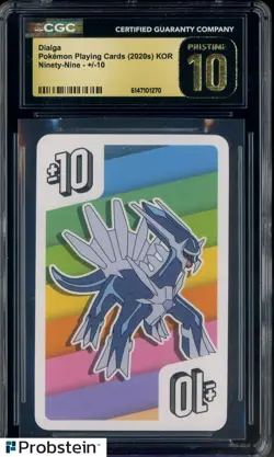 2020 Pokemon Korean Playing Cards Dialga CGC 10 PRISTINE - Image 1